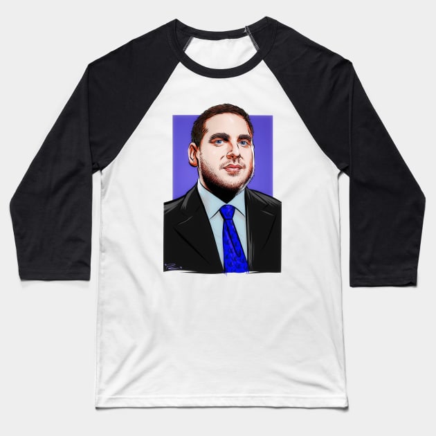 Jonah Hill - An illustration by Paul Cemmick Baseball T-Shirt by PLAYDIGITAL2020